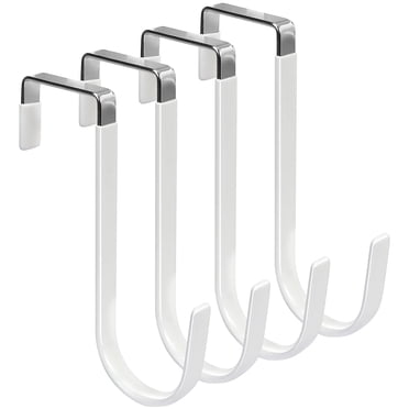 6-Pack Over The Door Hooks - Heavy Duty, Rubber Coated, No-Scratch Hangers For Hats, Bags, Coats & More
