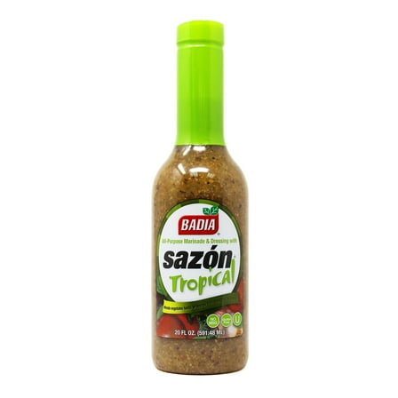 Pack of 6, Badia Marinade & Dressing with Sazón Tropical, 20 fl oz