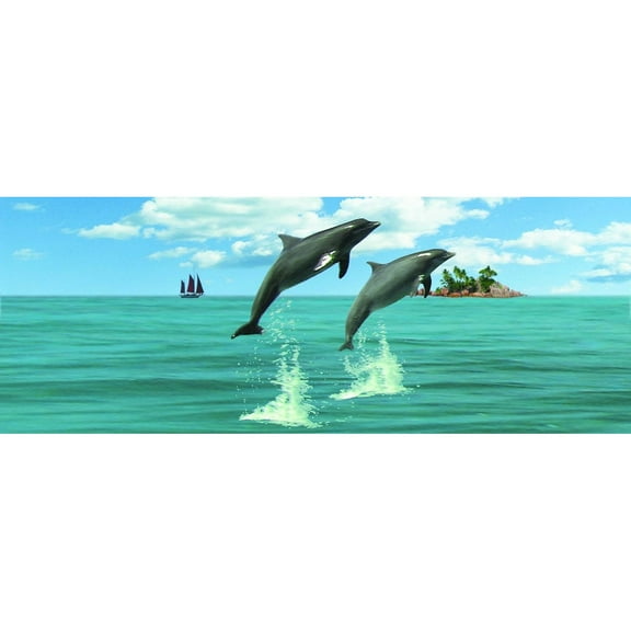 HetayC 3-D Dolphins Jumping Bookmark with 6" Ruler