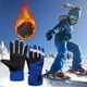 thumbnail image 1 of Xihbxyly Guantes de Esquí de Invierno, Súper Cálidos y Resistentes, Palma de Cuero Antideslizante, Correa de Muñeca Ajustable, Impermeables y Duraderos, para Actividades Al Aire Libre, Esquí, Snowboa, 1 of 6