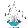 thumbnail image 3 of RICHMJ Solar-Powered Bird Bath – Outdoor Garden Fountain with Floating & Hanging Design, With 1 set of Hooked Chains 4 Color Options, Attracts Hummingbirds & Wild Birds (B), 3 of 6
