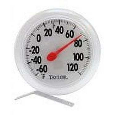 Taylor Dial Thermometer Plastic White 6 in.