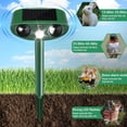 thumbnail image 4 of 2 Pack Stray Cat Deterrent Outdoor Solar Powered, Motion Activated Ultrasonic Animal Repeller for Gardens Yards, Repels Deer Squirrels Skunks Rabbits, Humane Critter Ridder & Bear Deterrent Devices, 4 of 8