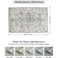 thumbnail image 5 of Wonnitar 5'x7' Bohemian Floral Medallion Area Rug,Oriental Distressed Bedroom Rug Country Vintage Faux Wool Indoor Throw Mat Non-Slip Washable Low-Pile Carpet for Bathroom Living Kitchen Laundry Room, 5 of 6