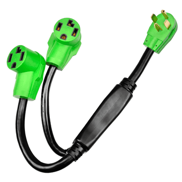 RVMATE 30 Amp 4-Prong Dryer Splitter Adapter Cord NEMA 14-30P to (2) 14-30R Y DY1430-F302
