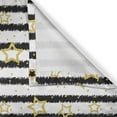 thumbnail image 4 of Ambesonne Star Grommet Curtain Single Panel, Dots Stripes Celebration, 50"x60", Black White Yellow, 4 of 5