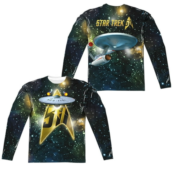 Star Trek - 50Th Ship (Front/Back Print) - Regular Fit Long Sleeve Shirt - XXX-Large