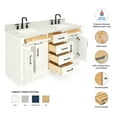 thumbnail image 2 of Ariel Hepburn 61 In. Double Rectangle Sink Vanity With 0.75 In. Carrara White Countertop In White, 2 of 9