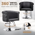 thumbnail image 6 of UBesGoo Barber Chair Salon Styling Chair Black Gold Hydraulic Pump, Black & Gold, 6 of 7