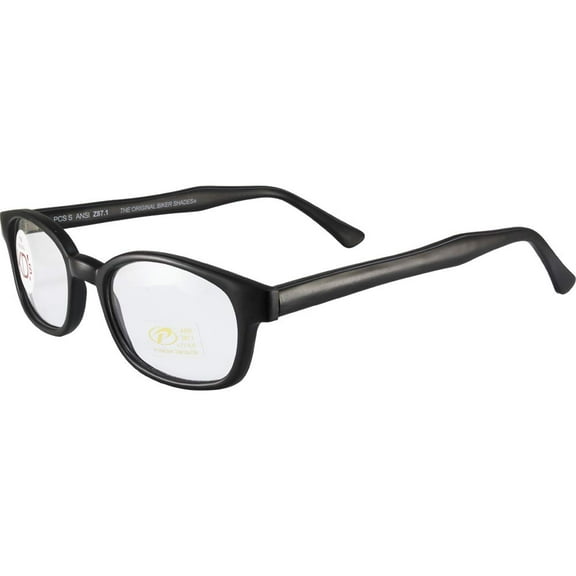 The Original KD's Biker Shades By PCSUN Matte Black Frames Clear Lenses