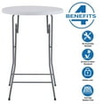 thumbnail image 4 of Naomi Home 32" Round High Top Folding Cocktail Table - Portable Bar Height Table with Removable Legs, Ideal for Indoor and Outdoor Events, Parties, Weddings, Banquets, and Commercial Use, 4 of 11