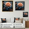 thumbnail image 4 of Designart "Rainy Dance Of Lotus Flowers" Lotus Floater Framed Wall Art Prints, 4 of 5