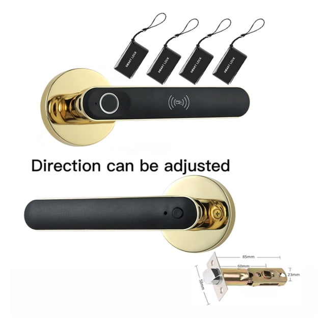Door Lock, Smart Fingerprint Door Lock Handle for Home House Apartment With Key card Digital Door Lock Keypad Keyless Entry electronic lock ,Easy to Install