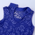 thumbnail image 6 of Vxuxlje Kid Girls Floral Lace Leotard Halter Mock Neck Gymnastics Ballet Dance Leotard Activewear Blue XXL, 6 of 7