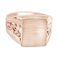thumbnail image 3 of AFFY Men's Square Platform Signet Ring In 14k Rose Gold Over 925 Sterling Silver, Ring Size - 8, 3 of 3