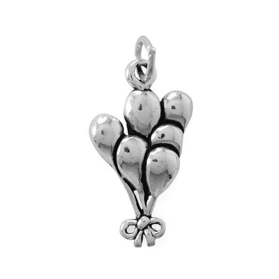 925 Sterling Silver Balloons Charm 21.6mm X 12.5mm Pendant Necklace for Women