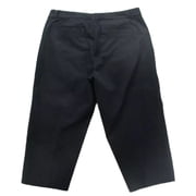 Croft & Barrow Women's Mid-Rise Classic Stretch Chino Capri Pants Black Size 6P