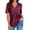 Rose Red, variant on Women's Short Sleeve V Neck Tops, Summer Casual Work Tees, Polyester & Spandex Blend, Soft, Breathable, Slim Fit, Suitable for Multiple Occasions, Sizes S XXL