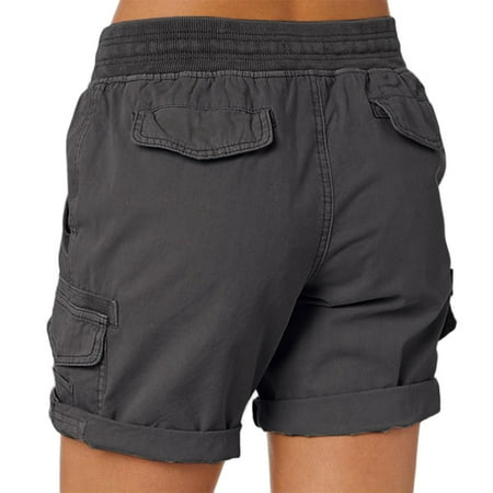 

Cathalem Women Shorts Casual Knee Length Women Cargo Shorts Summer Loose Hiking Bermuda Shorts With Womens Shorts Pajamas Set Shorts Dark Gray XX-Large
