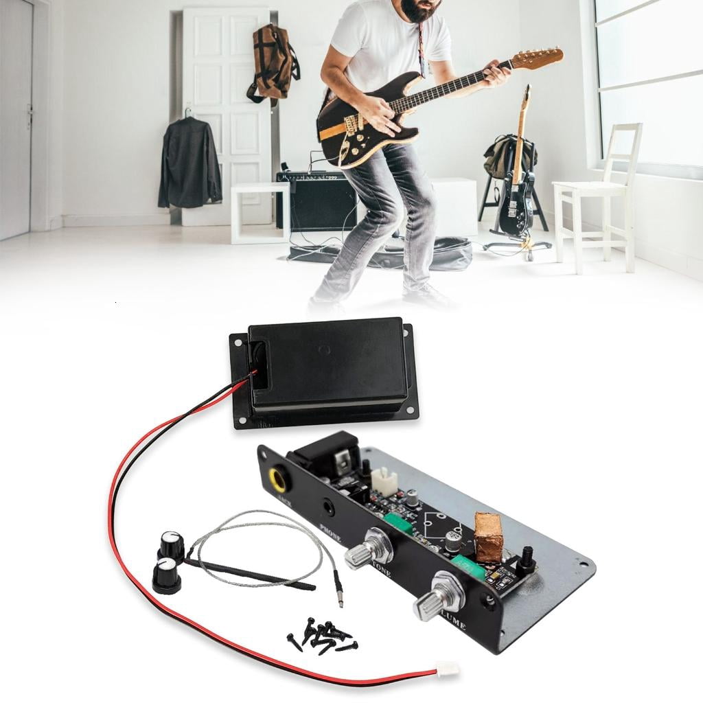 CEORPER Balanced Sensing Piezo Equalizer Silence Preamp Pickup Guitar Equalizer Pickup