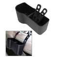thumbnail image 4 of (Paquete de 2) asiento de coche negro sobre el respaldo, soporte doble para vasos y alimentos para niños, almacenamiento, 1 portavasos y 1 compartimento para alimentos, 4 of 5
