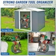 thumbnail image 5 of Garden Tool Organizer for Garage, Garden Tool Rack, Up to 58 Long Handled Tools, Yard Tool Holder for Garage, Shed, Outdoor, Tool Stand, Black (Garden Tool Rack), 5 of 6