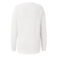 thumbnail image 5 of Cathalem Pull Femme Sweaters Manches Longues Col Rond Doux Warm Pull Tricoté, Blanc TG, 5 of 5