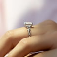thumbnail image 5 of SOLITAIRE JEWELS 2Ct Emerald Cut Moissanite Engagement Ring, Twig Set Ring in 10K White Gold, 5 of 6