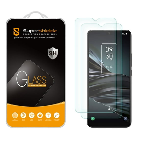 (2 Pack) Supershieldz Designed for Alcatel TCL A4X 5G / TCL 20 XE Tempered Glass Screen Protector, Anti Scratch, Bubble Free