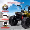 thumbnail image 3 of Luku 24V Kids ATV, Ride on Car for Kids, 4WD Off-Road 4 Wheeler Quad Electric Toys Vehicle, 4x80W Powerful Engine, with 7AHx2 Large Battery, EVA Tires, Full Metal Suspension, LED Light（Green）, 3 of 7