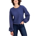 thumbnail image 1 of Sudadera con adornos INC para mujer azul grande, 1 of 2
