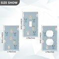 thumbnail image 7 of Yayeee Duplex Wall Plate 1-Gang 4.5"x2.7" Home Receptacle Light Switch Decorative Outlet Cover, Blue Rabbits, 7 of 7
