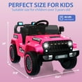 thumbnail image 2 of Ourlova Alician 12V Kids Ride on Truck Car4 Wheeler Electric Vehicles with Remote ControlSpring Suspension3 SpeedsLED Lights Music MP3 Battery Powered Ride on Toy, 2 of 6