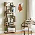 thumbnail image 6 of Costway 1 PCS Bookcase 6-Tier Bookshelf with Anti-Tipping Kit Freestanding Display Shelf Brown, 6 of 10