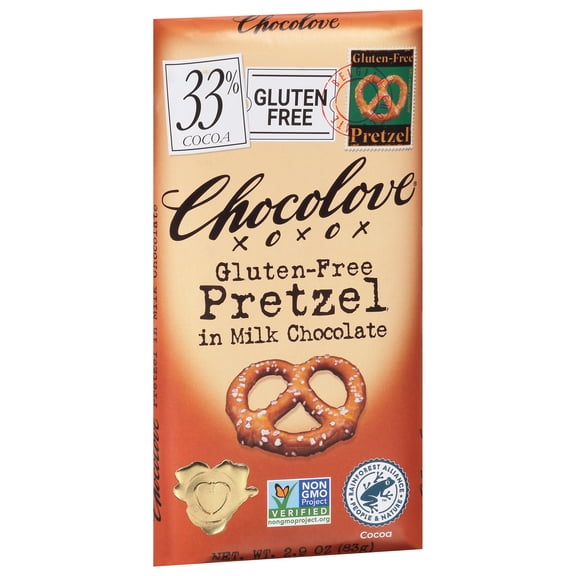 Chocolove Chocolate Bar Milk Pretzel 2.9 oz (Pack Of 12)