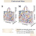 thumbnail image 2 of FORMRS Womens Corduroy Tote Bag Crossbody Shoulder Handbag with Pocket, Purple Wildflower Pattern, 2 of 7