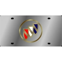 Buick Gold Logo Stainless Steel License Plate