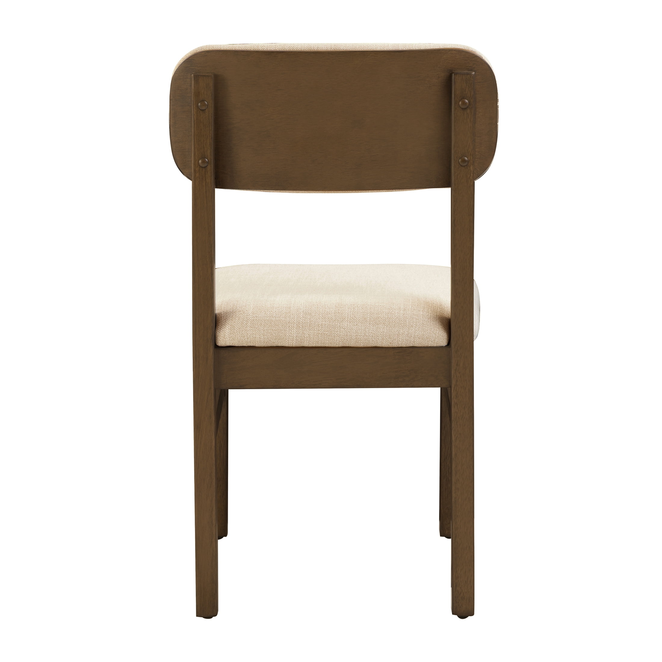 Better Homes & Gardens Juliet Dining Chairs, Walnut & Cream, Set of 2