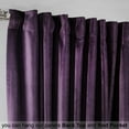 thumbnail image 4 of 3S Brother's Solid Luxury Matte Velvet Soft Curtains Set of 2 Panels Hanging Back Tap & Rod Pocket Home Décor Bedroom Kitchen Office Windows Room Darkering ( Eggplant-52"x108"), 4 of 6