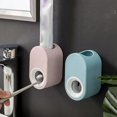thumbnail image 3 of Dispensador automático de pasta de dientes, dispensador de pasta de dientes manos libres montado en la pared para niños, adultos, ducha de baño familiar (rosa cereza), mediano, 3 of 4