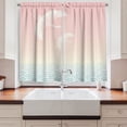 thumbnail image 2 of Ambesonne Bird Kitchen Curtains, Flying Cranes and Round Shapes, 55"x39", Blush White Pale Grey, 2 of 3