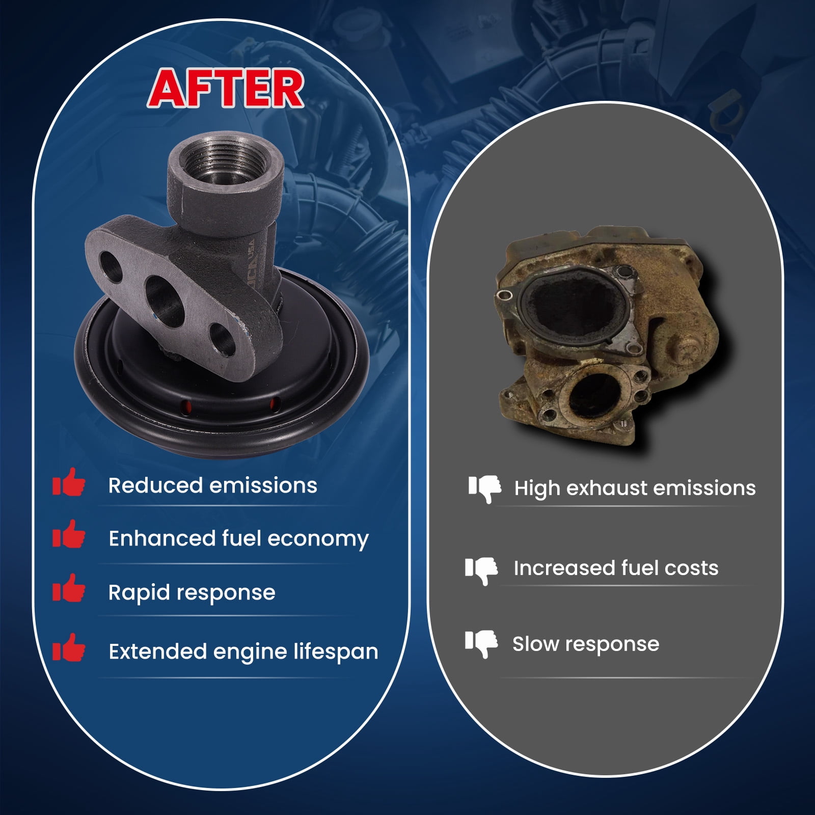 MOCA AUTOPARTS EGV671 Exhaust Gas Recirculation EGR Valve Fit for 1998-2003 Ford Ranger 3.0L & 1998-2003 Mazda B3000 3.0L