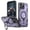 Purple, variant on ELEHOLD For iPhone 13 Pro Ergonomic Design Military Grade Shockproof Protective Case Magnetic Ring Stand Rugged Cover, Non-Slip, Support Wireless Charging, Black