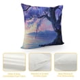 thumbnail image 4 of JEUXUS Zipper Closure Short Plush Pillowcase Tree Big Purple Impressionism Canvas Natural Landscape Pictures White, 4 of 5