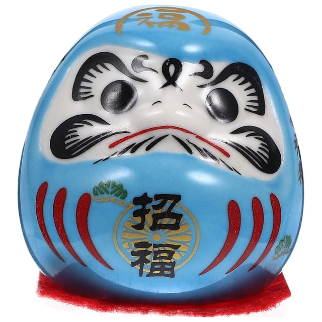 Figura decorativa de Daruma, decoración de cerámica japonesa, Daruma, estatua japonesa de Darma, figura de Darma de riqueza