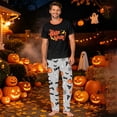 thumbnail image 2 of Family Matching Halloween Pajamas Set - 2 piece Halloween Short Sleeve Top & Pants ,Halloween Pjs for Family Photos for Family Halloween Night for M Pjs, 2 of 8