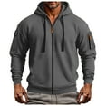 thumbnail image 3 of Pullover Hoodies Mens Hooded Sweatshirt Men's Pullover Hoodies Plaid Long Sleeve Drawstring Casual Hooded Sweatshirts with Kanga Pockets, 3 of 7