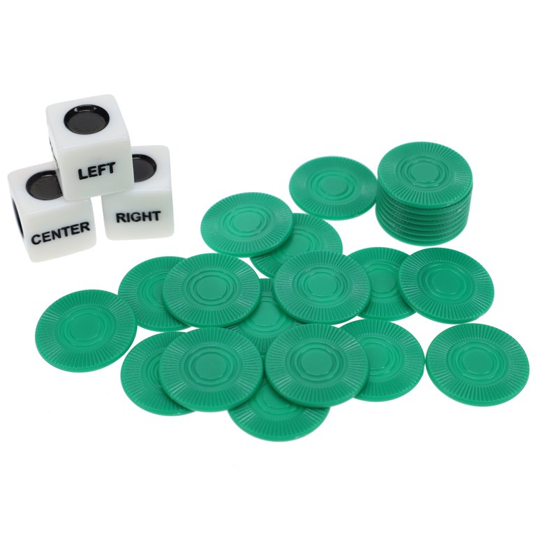 Left Right Center Game NECXON Left Right Center Dice Game Set, LCR Dice ...