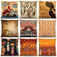 thumbnail image 2 of Funda de cojín vintage india, funda de almohada decorativa, funda de cojín, funda de almohada 3D, ropa de cama de 45 x 45, 65 x 65, 70 x 70, 80 x 80, 2 of 4