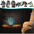 thumbnail image 3 of 3d Vintage Animal Table Lamp, Stained Glass Resin Stacked Night Light, Bohemian Animal Table Lamps For Living Room, 3 of 4